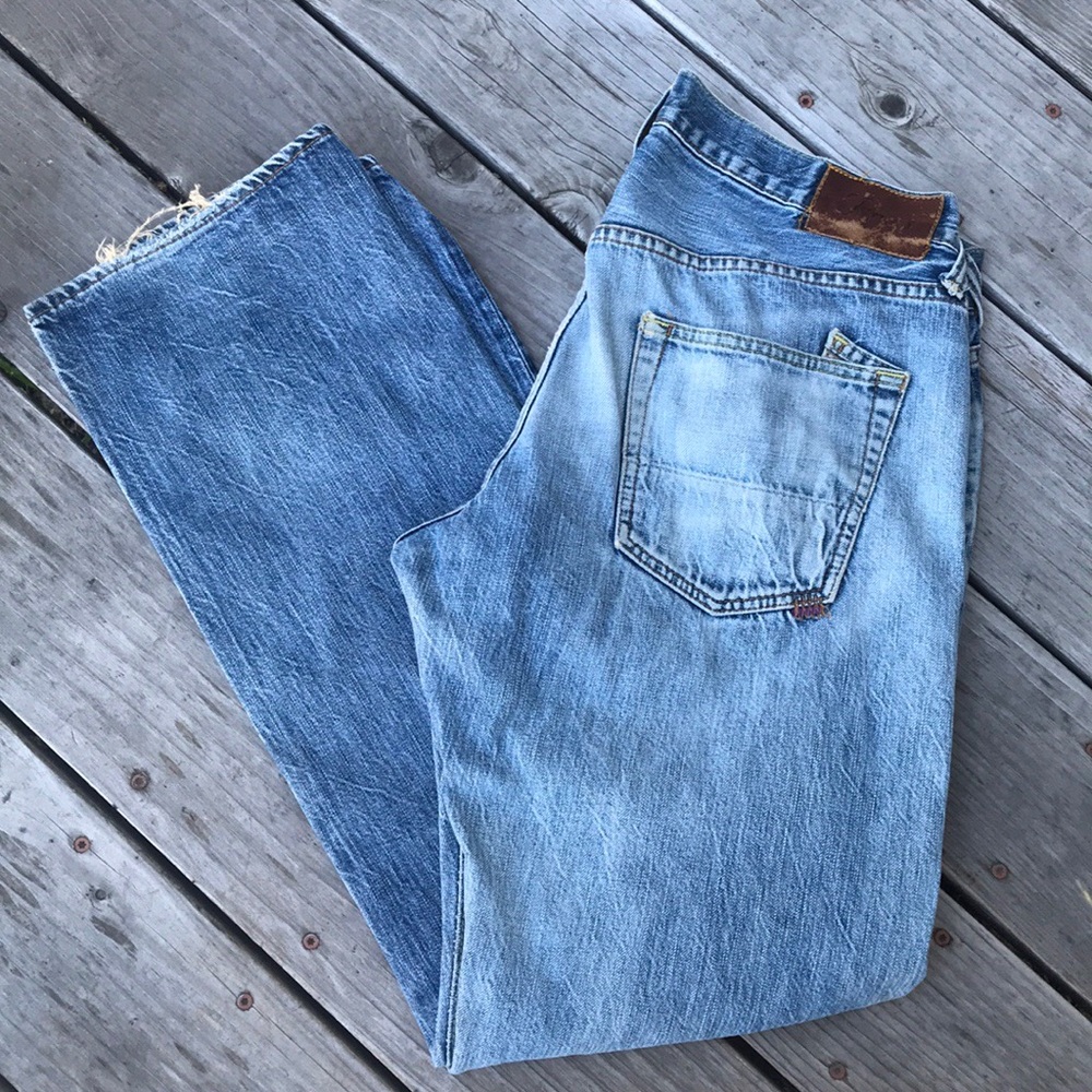 Mens PRPS selvedge distressed jeans 36x32